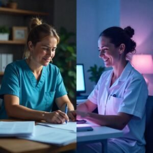 Care chaos in healthcare system with overwhelmed staff and disorganized care environment